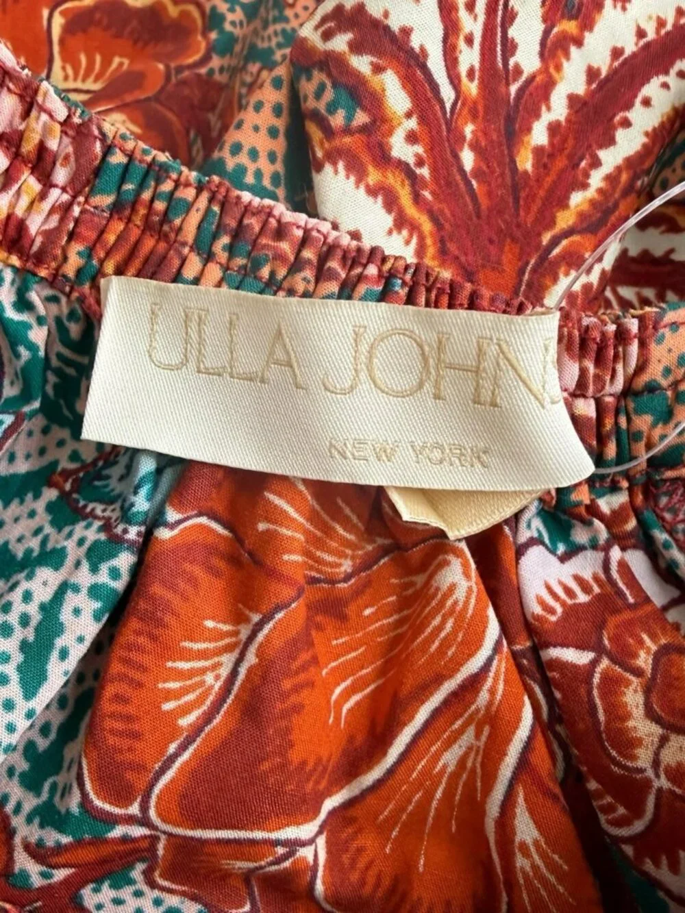 ULLA JOHNSON Evelyn Floral Print Puff Sleeve Top Size 2 K0894